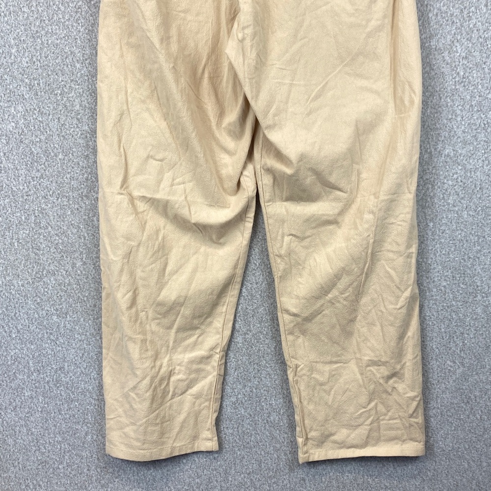 Ouku pull on pants XL drawstring elastic inseam 28” wide leg butter yellow - Picture 7 of 11